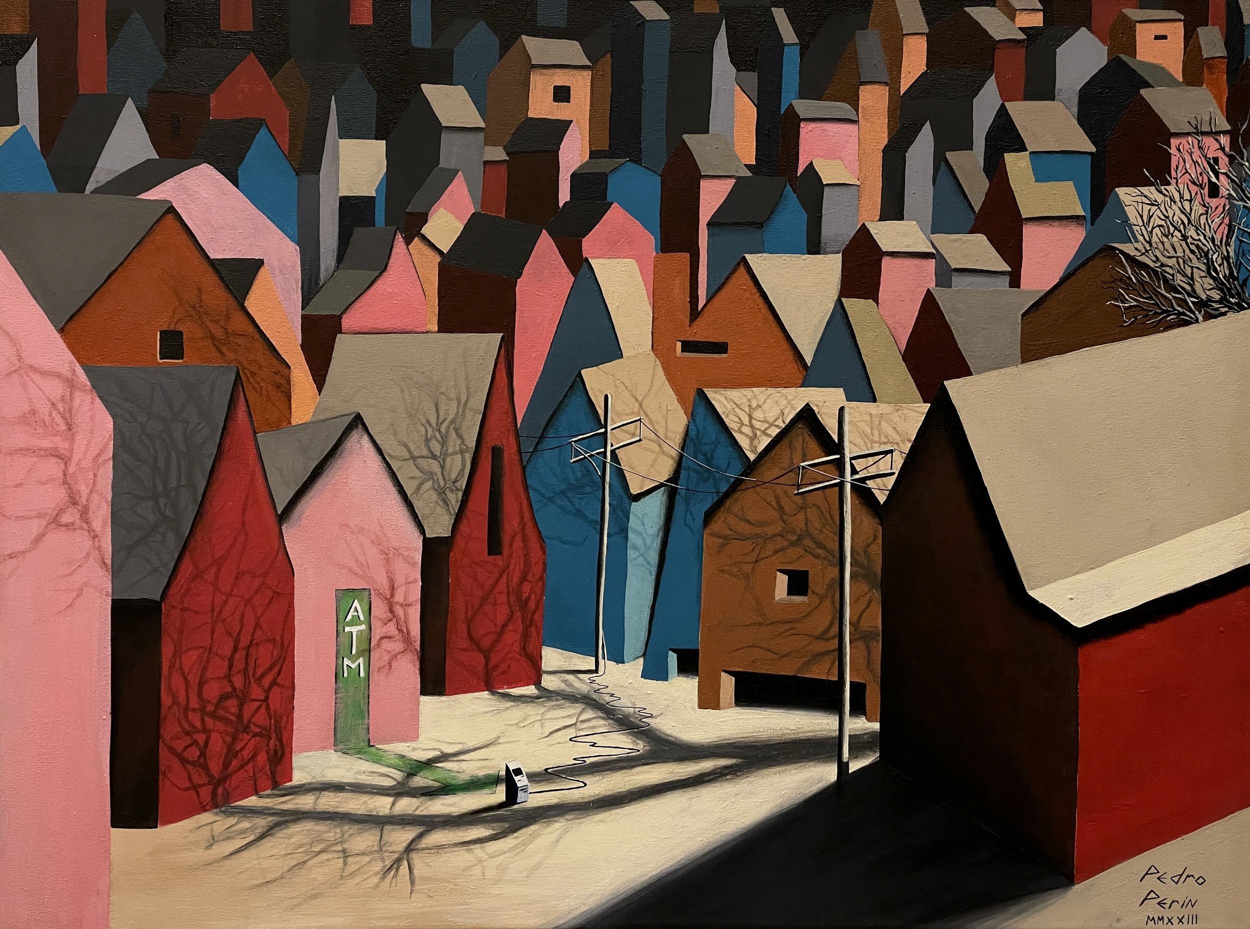 Praça de Outono / Autumn Square - 10/2023 - 18" x 24" (45.7 cm x 61.0 cm)